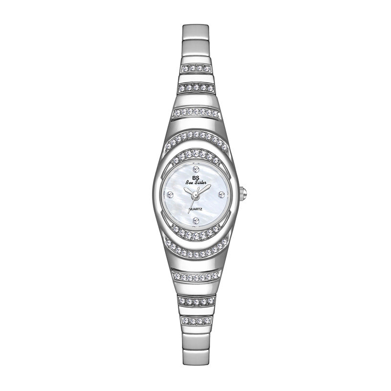 Luxury Ladies Gold Diamond Watch | Full Iced-Out Women’s Bracelet Watch | Elegant Fashion Crystal Wristwatch for Female | Trendy Sparkling Gold Jewelry Watch