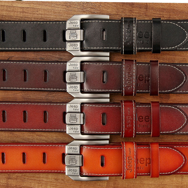 Men’s Authentic Premium Leather Belt | High-Sense Executive Smooth Buckle Waistband | Trendy Minimalist Professional Jeans Belt | Luxury-Label Statuesque Men’s Accessory | 2026 High-Fashion Urban Essential