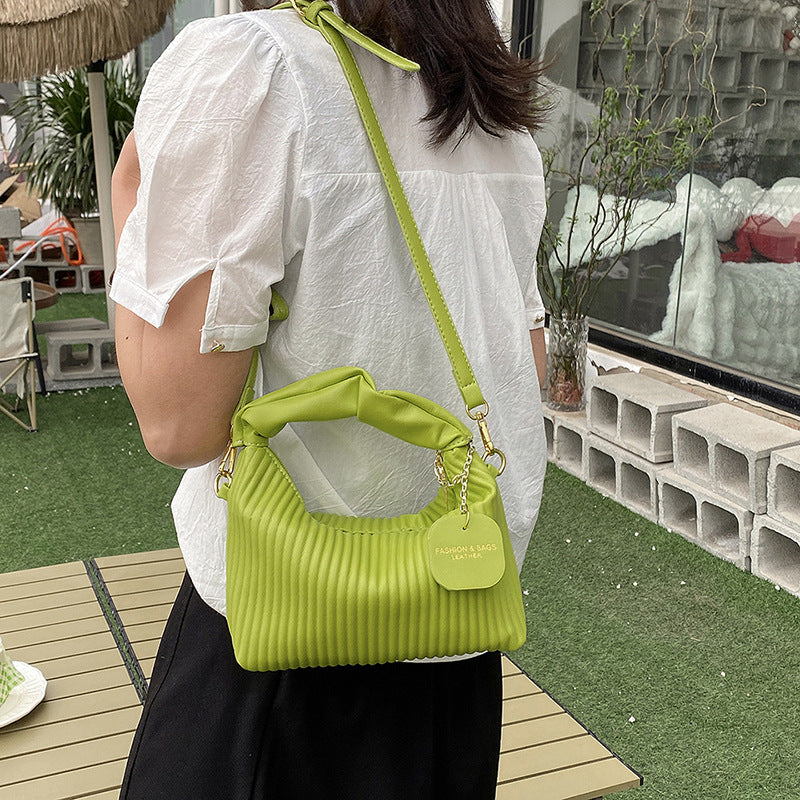 Women’s Pleated PU Leather "Cloud" Crossbody Bag | Elegant Small Cloud Tote with Adjustable Strap | Luxury Soft-Touch Messenger Bag | Trendy Minimalist Petite Handbag | 2026 High-Fashion Compact Purse for Ladies