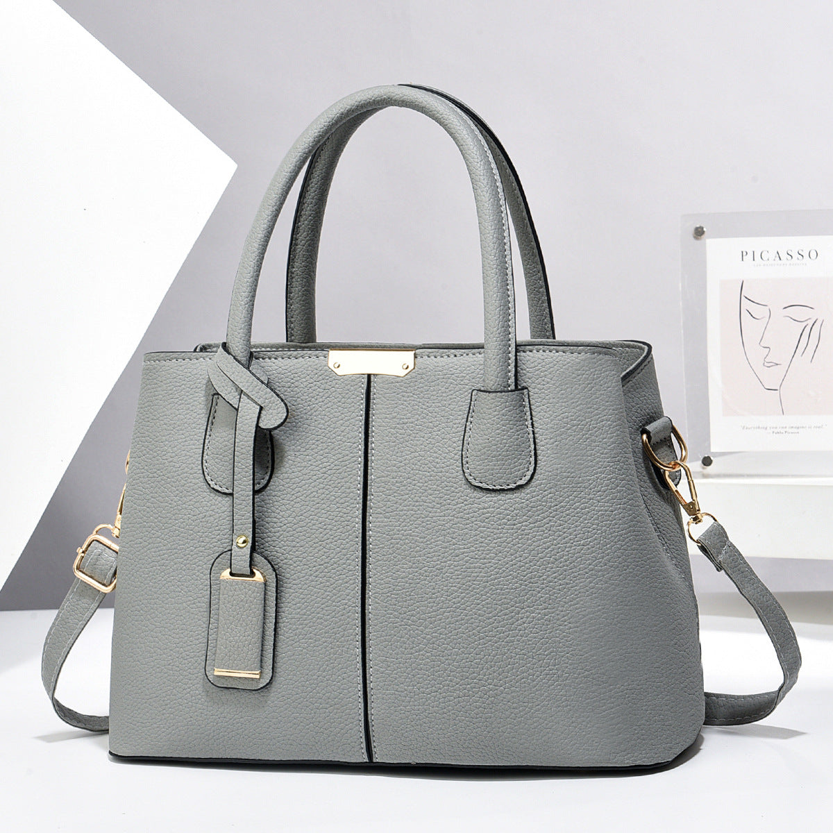 Women’s Large Capacity PU Leather Tote Bag | Elegant Square Shoulder Bag for Ladies | Luxury Fashion Crossbody Bag with Top Handle | Modern Professional Office Handbag | 2026 Trendy Daily Travel Tote