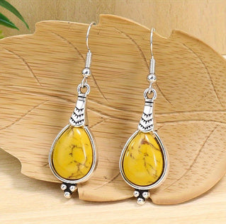 Retro Ethnic Style Jewelry Set | Vintage Earrings & Necklace Ensemble | High-Sense Tribal Motif Jewelry | Trendy Minimalist Bohemian Jewelry Set | 2026 High-Fashion Antique-Finish Statement Jewelry