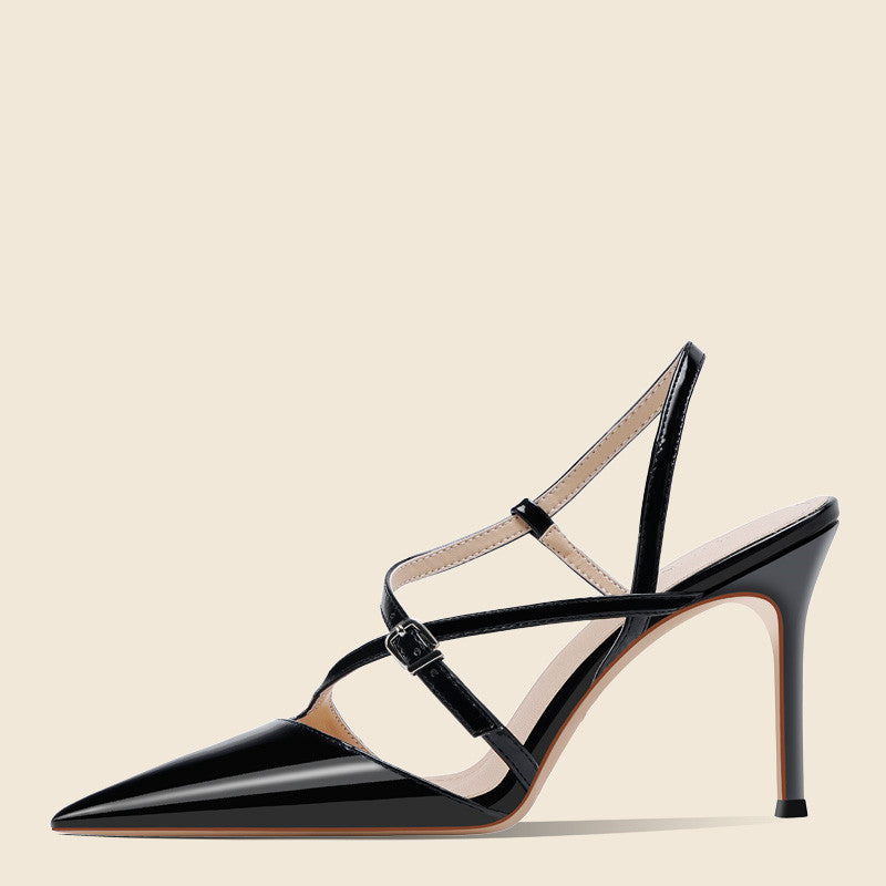 Women’s One-Word Toe High Heel Sandals | Minimalist Single Strap Evening Stilettos | Elegant Open-Toe Wedding & Party Heels | High-Sense Chic Formal Sandals | 2026 Trendy Essentials Footwear
