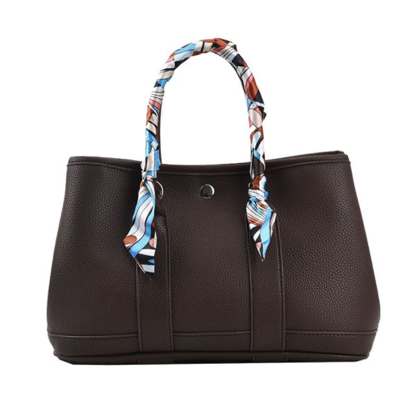 Scarf Wild Garden Tote Bag | High-Sense Women’s Shoulder Crossbody Bag | Trendy Minimalist Sleek Handbag | Luxury-Label Statuesque Radiant Shopping Bag | 2026 High-Fashion Emerald-Luxe Essential