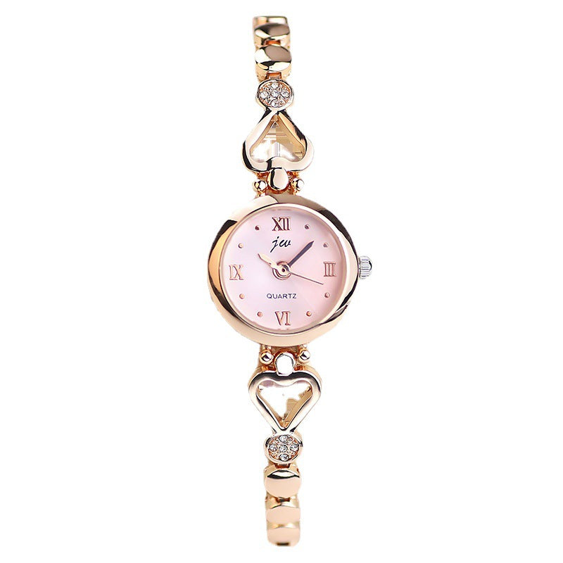 Women’s Elegant Steel Strap Student Watch Set | Minimalist Quartz Wristwatch with Matching Bracelet | Chic Stainless Steel Jewelry Watch | 2026 Trendy Student Gift Set | Sophisticated Silver/Gold Tone Watch Set