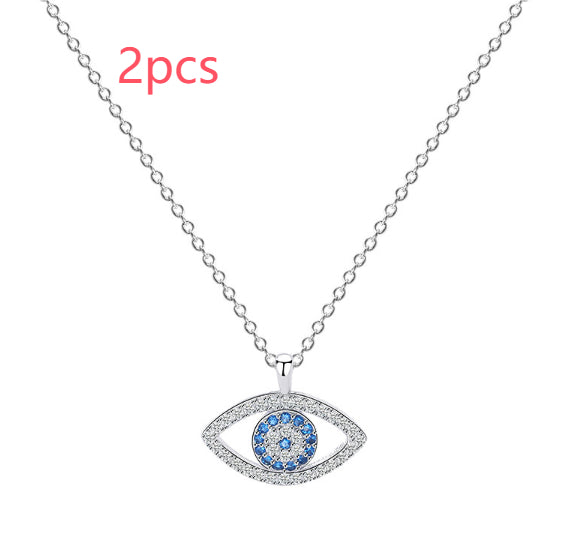 S925 Sterling Silver Demon Eye Necklace | High-Sense Evil Eye Pendant for Women | Trendy European & American Style Jewelry | Luxury-Label Lucky Amulet Necklace | 2026 High-Fashion Mystical Protection Accessory