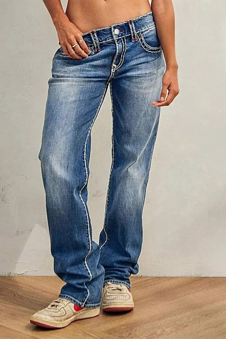 casual straight leg jeans