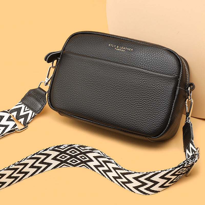 Rhombus Embroidered Crossbody Bag | Fashion Small Square Shoulder Bag for Women | Trendy Wide Strap Camera Bag | Elegant Embroidered Lattice Messenger Purse