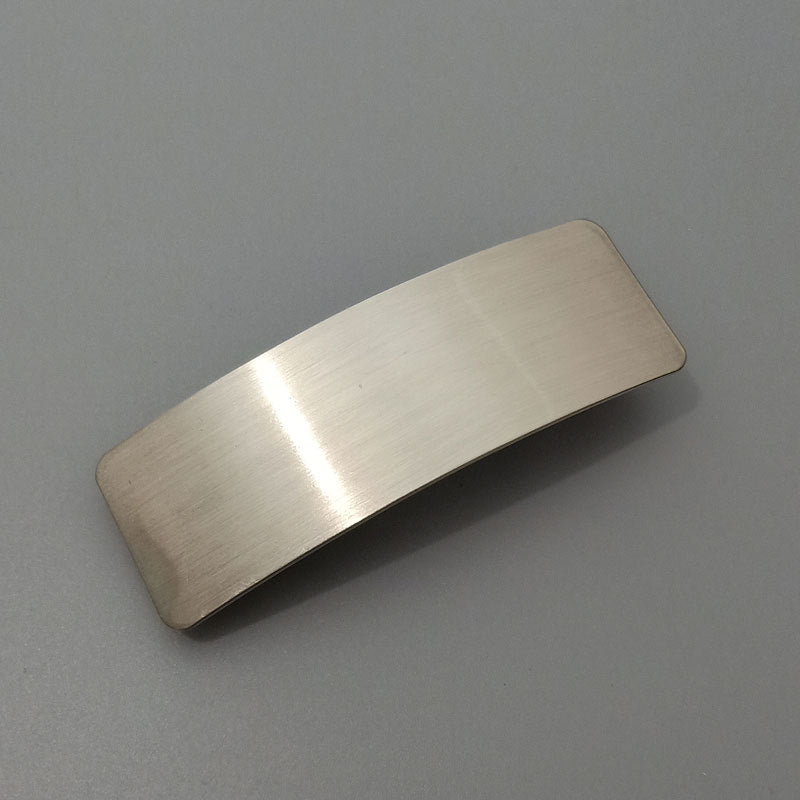 Brushed Metal Minimalist Barrettes | European & American Style Geometric Hair Clip | Normcore Temperament Ponytail Clip | Modern Ins Fashion Matte Hair Accessory