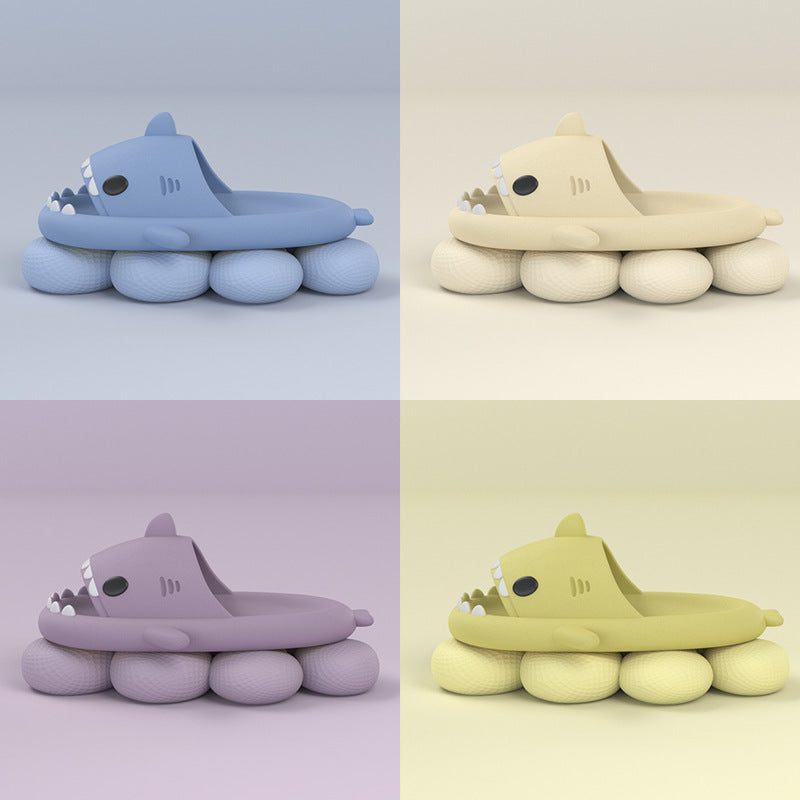 Funny Shark Cartoon Slides for Adults | Indoor & Outdoor Thick Sole Shark Slippers | Non-Slip EVA Cloud Slides for Men & Women