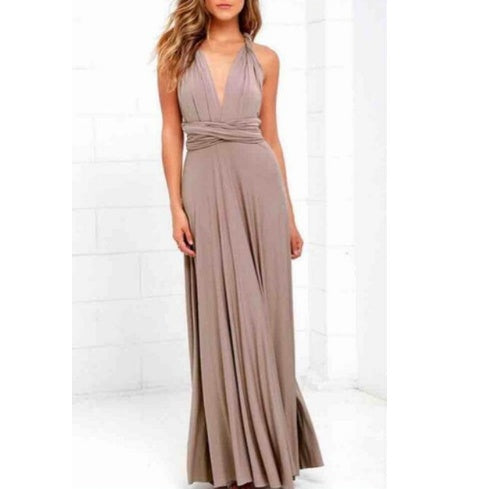 Women’s Multiway Backless Maxi Dress | Versatile Infinity Bridesmaid Dress | Summer Boho Floor-Length Party Gown |Bandage Clubwear Maxi | 2026 Convertible Evening Dress for Women
