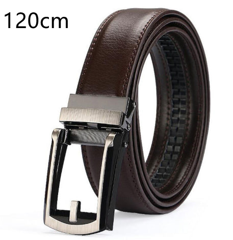 Men's Automatic Buckle Two-layer Cowhide Leather Belt
