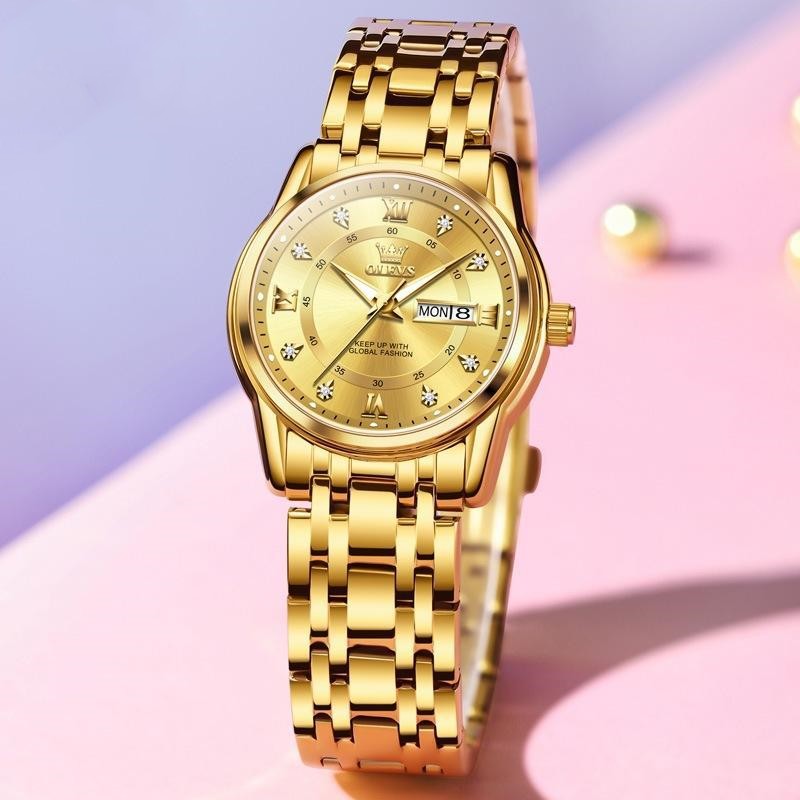 Women’s Roman Scale Fashion Watch | Waterproof Calendar Quartz Wristwatch | High-Sense Executive Ladies Timepiece | Trendy Minimalist Roman Numeral Watch | 2026 High-Fashion Luxury Waterproof Watch