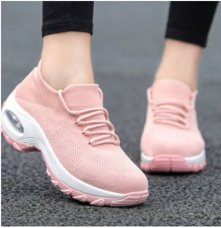 Women’s Flying-Knit Socks Shoes | Breathable Shaking Platform Sneakers | High-Sense Lightweight Walking Shoes | Trendy Minimalist Slip-On Sports Shoes | 2026 High-Fashion Ergonomic Wedge Sneakers