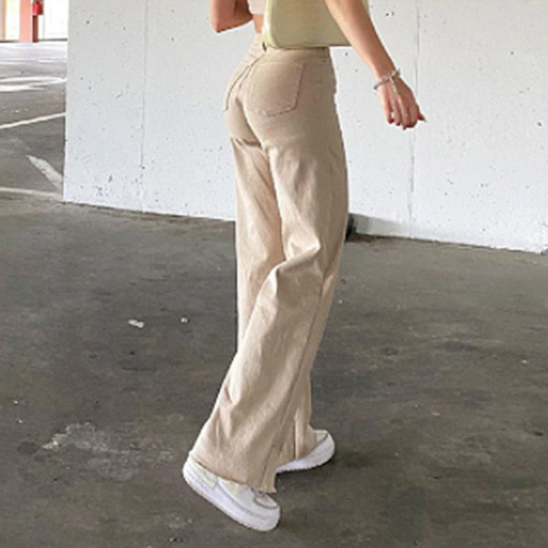 Spice Girl Style High-Waist Bell-Bottom Jeans | Slim Fit Flared Denim for Women | High-Sense Retro Streetwear Jeans | Trendy Minimalist Wide-Leg Denim | 2026 High-Fashion Statuesque Flare Pants