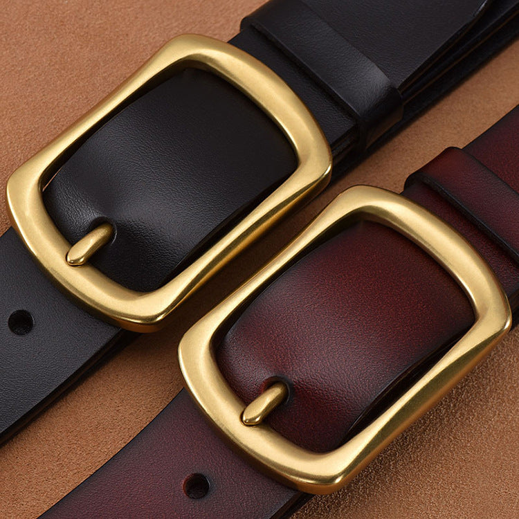 Versatile Leather Belt for Men | Genuine Premium Leather Waist Belt | Classic Formal & Casual Men’s Belt | Durable High-Sense Leather Accessory | 2026 Trendy Luxury Men’s Belt with Zinc Alloy Buckle