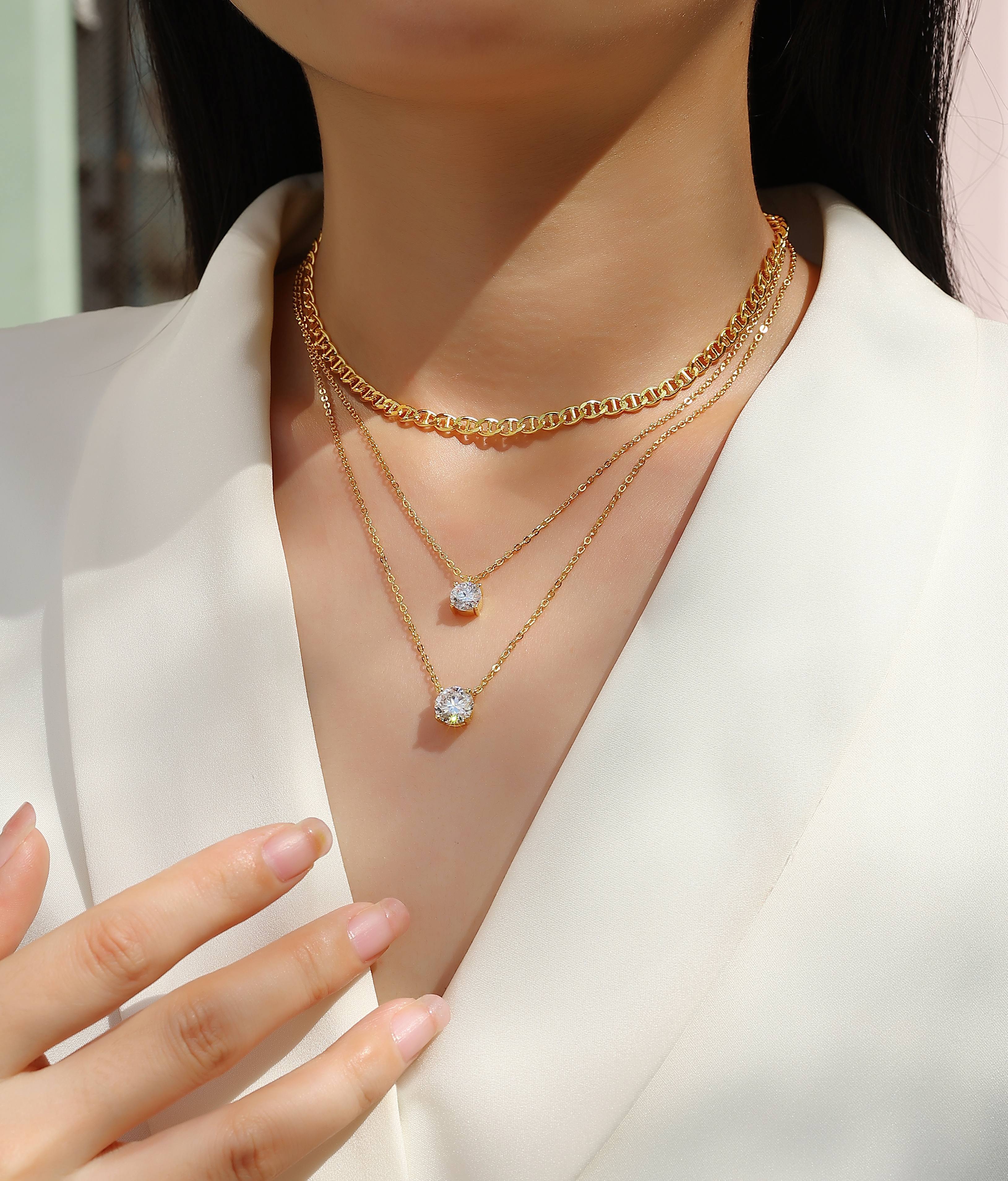 2 Carat High-Quality Morganite Gemstone Pendant Necklace | Luxurious S925 Sterling Silver Platinum Plated Collar Chain | Minimalist Fashion Fine Jewelry for Women