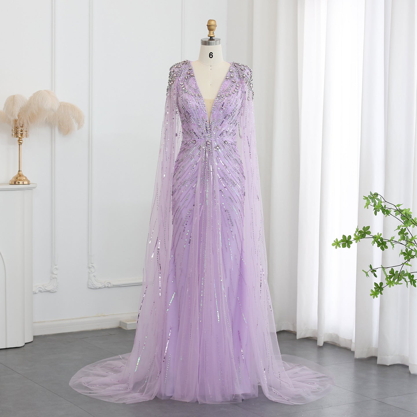 Women’s Elegant Long V-Neck Evening Dress | High-Sense Formal Party Gown | Trendy Minimalist Sleek Silhouette Dress | Luxury-Label Statuesque Event Wear | 2026 High-Fashion Radiant Ceremony Essential