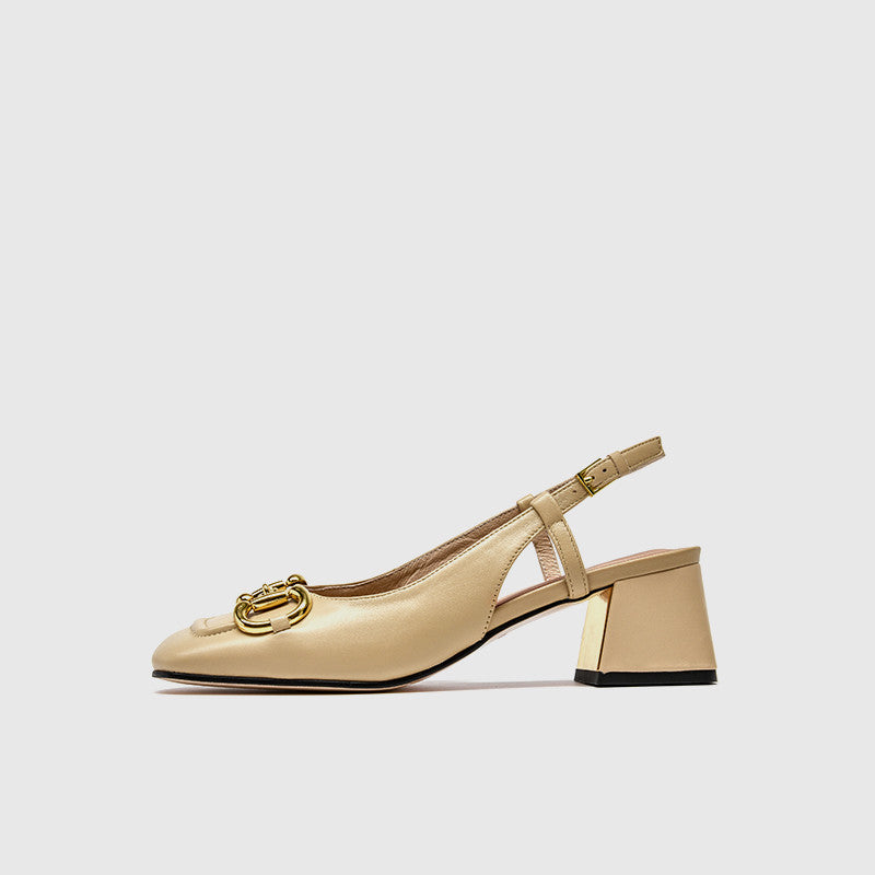 Women’s French Baotou Leather Shoes | Elegant Square-Toe Thick Heel Pumps | Modern Luxury Closed-Toe Office Heels | Trendy Block-Heel French Style Leather Footwear | 2026 High-Fashion Professional Shoes