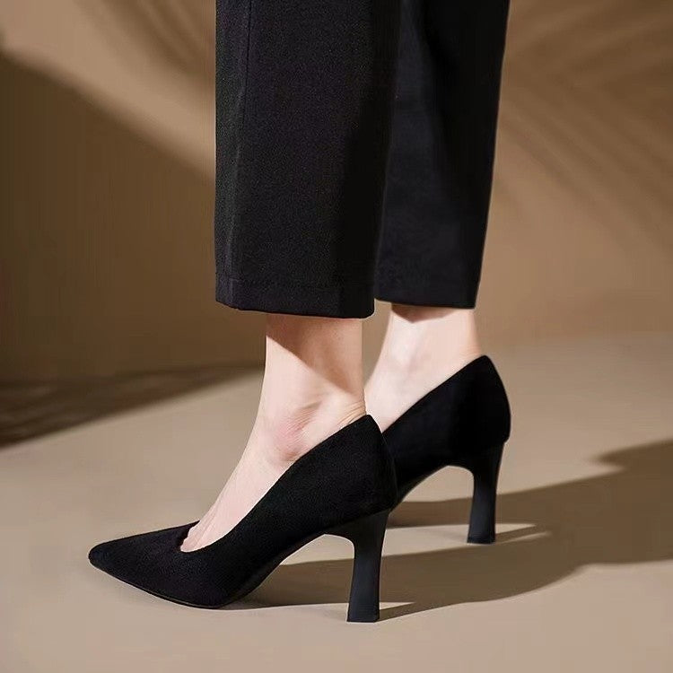 Women’s Stylish Pointed-Toe High Heels | High-Sense Professional Stiletto Pumps | Trendy Minimalist Sleek Office Heels | Luxury-Label Statuesque Radiant Footwear | 2026 High-Fashion Emerald-Luxe Essential