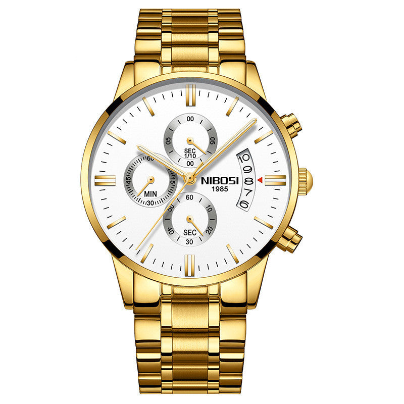Men’s Luxury Fashion Wristwatch | Classic Business Casual Quartz Watch | Elegant Stainless Steel Men's Timepiece | Premium Waterproof Minimalist Watch for Men