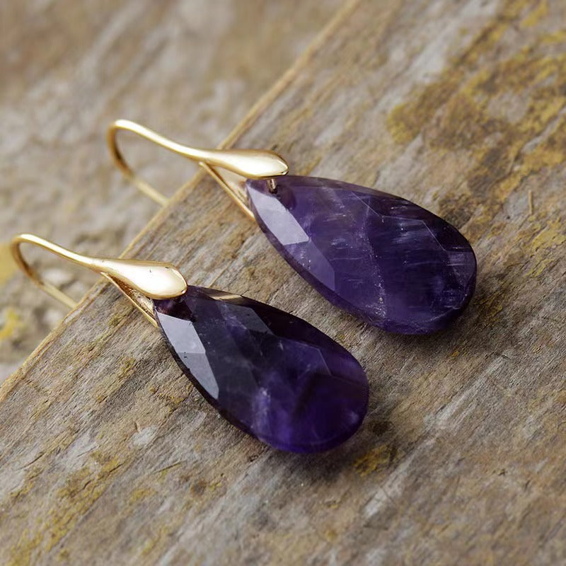 Natural Tiger’s Eye Pendant Earrings | High-Quality Gemstone Drop Earrings | High-Sense Minimalist Earthy Jewelry | Luxury-Label Statuesque Radiant Accessory | 2026 High-Fashion Emerald-Luxe Essential