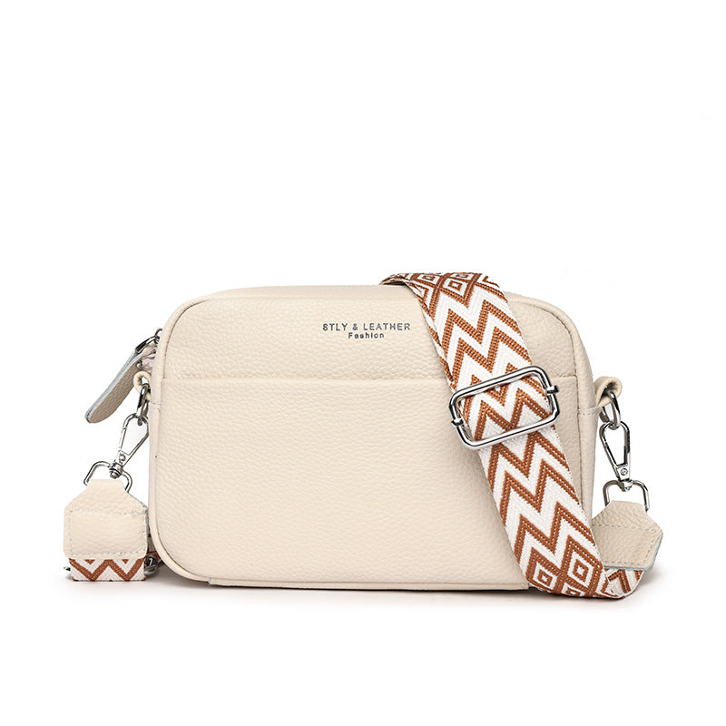 Rhombus Embroidered Crossbody Bag | Fashion Small Square Shoulder Bag for Women | Trendy Wide Strap Camera Bag | Elegant Embroidered Lattice Messenger Purse