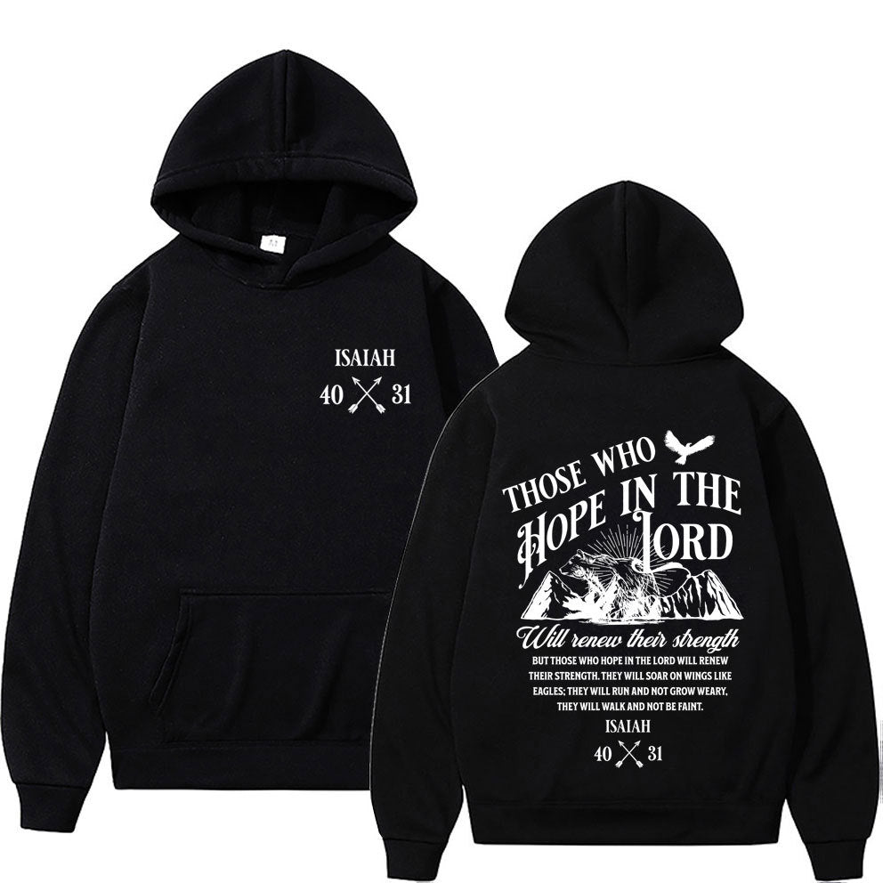 Christian Jesus Letters Print Hoodie | Faith-Based Graphic Sweatshirt for Men & Women | Inspirational Gospel Streetwear | Oversized Religious Pullover Hoodie