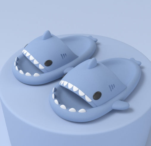 Funny Shark Cartoon Slides for Adults | Indoor & Outdoor Thick Sole Shark Slippers | Non-Slip EVA Cloud Slides for Men & Women
