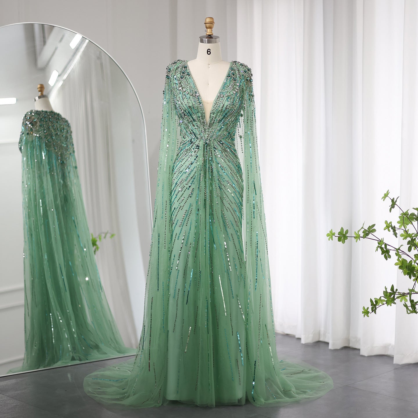 Women’s Elegant Long V-Neck Evening Dress | High-Sense Formal Party Gown | Trendy Minimalist Sleek Silhouette Dress | Luxury-Label Statuesque Event Wear | 2026 High-Fashion Radiant Ceremony Essential