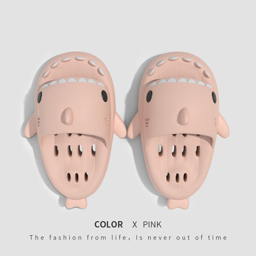 Shark Slippers with Drain Holes | High-Sense Quick-Drying Shower Shoes | Trendy Minimalist EVA Pool Shark Slides | Luxury-Label Statuesque Radiant Beach Sandals | 2026 High-Fashion Emerald-Luxe Essential
