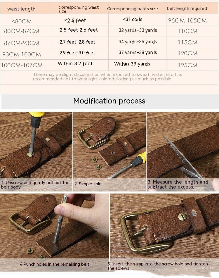 Men’s Thick First-Layer Cowhide Belt | Solid Brass Buckle Genuine Leather Belt | Premium Full-Grain Heavy-Duty Men’s Belt | Classic Luxury Handmade Leather Waist Belt | 2026 High-Fashion Durable Artisan Belt