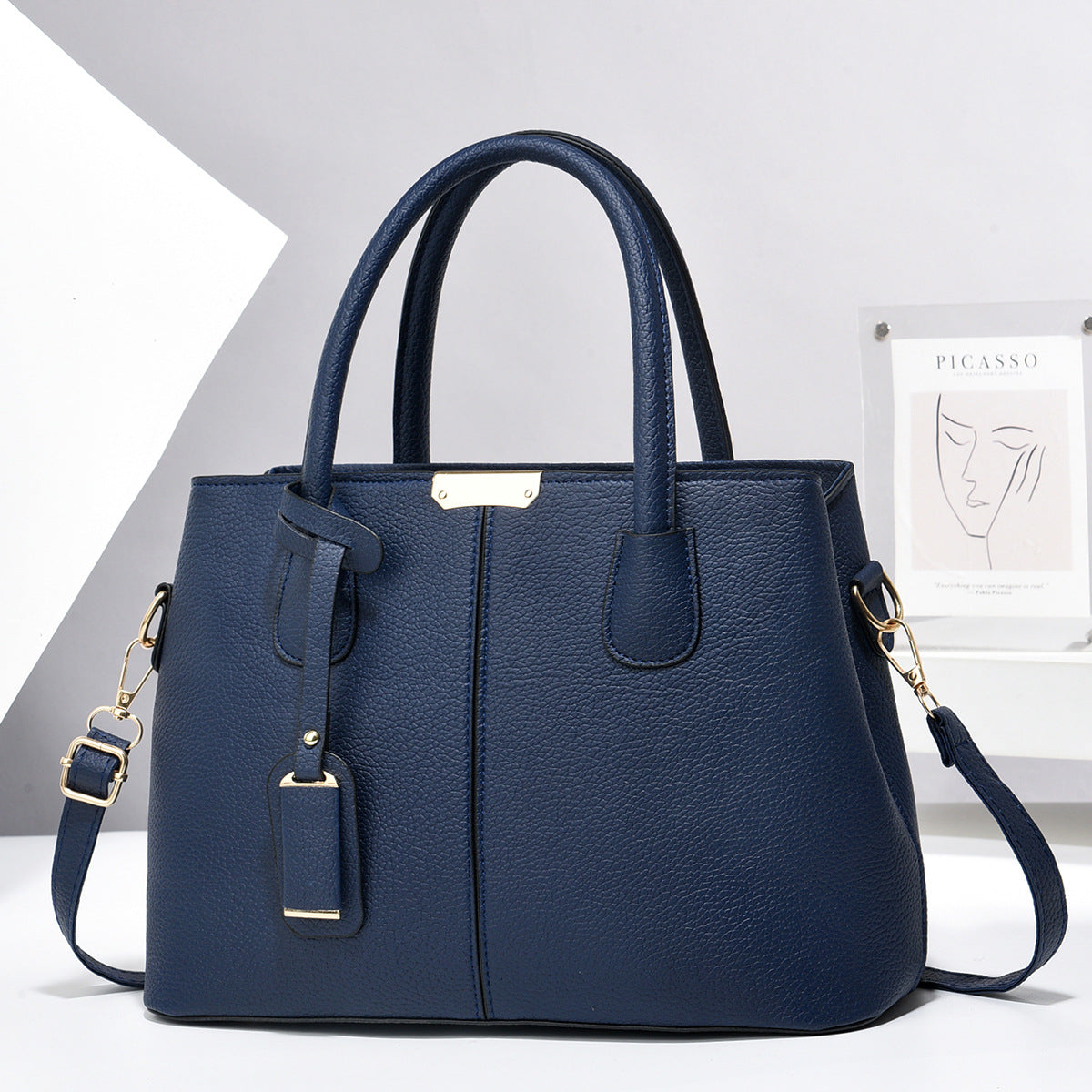 Women’s Large Capacity PU Leather Tote Bag | Elegant Square Shoulder Bag for Ladies | Luxury Fashion Crossbody Bag with Top Handle | Modern Professional Office Handbag | 2026 Trendy Daily Travel Tote