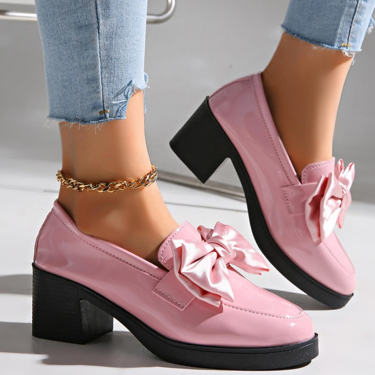 Women’s Fashionable Bowtie High Heel Pumps | Elegant Plus Size Pointed Toe Heels | Stylish Bow-Accent Stiletto Pumps | High-Sense Formal Party Heels for Women | 2026 Inclusive Fashion Footwear