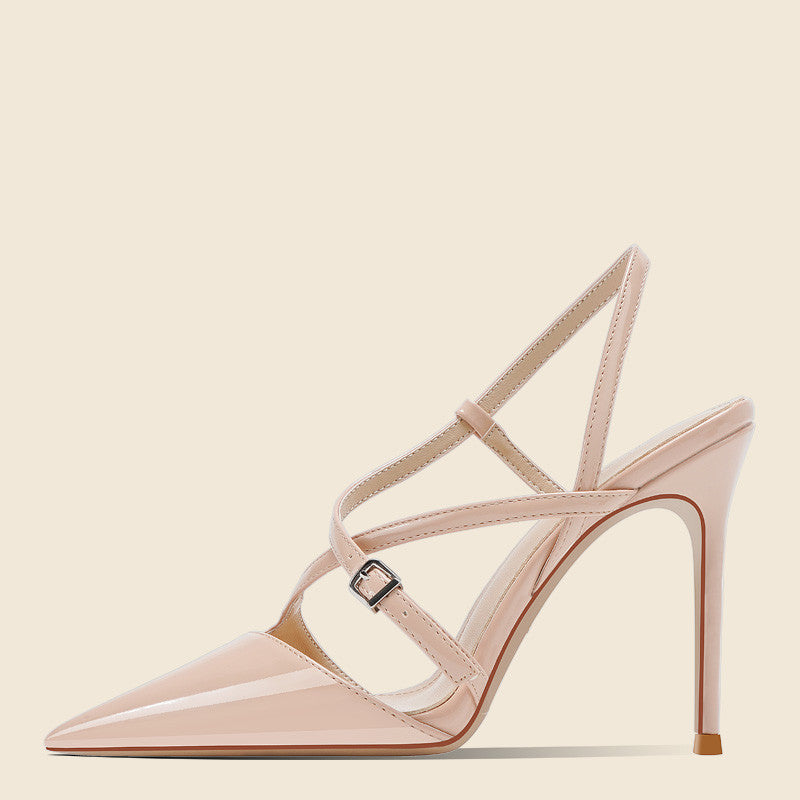 Women’s One-Word Toe High Heel Sandals | Minimalist Single Strap Evening Stilettos | Elegant Open-Toe Wedding & Party Heels | High-Sense Chic Formal Sandals | 2026 Trendy Essentials Footwear