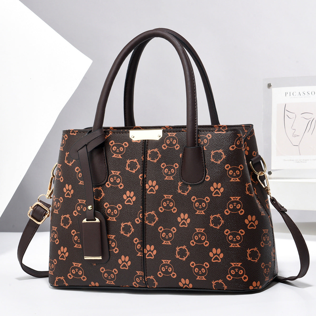 Women’s Large Capacity PU Leather Tote Bag | Elegant Square Shoulder Bag for Ladies | Luxury Fashion Crossbody Bag with Top Handle | Modern Professional Office Handbag | 2026 Trendy Daily Travel Tote