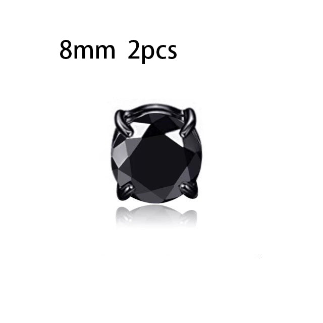 Unisex Zircon Stud Earrings | Magnetic Non-Piercing Ear Clips | Luxury Sparkle Zirconia Magnet Earrings for Men & Women | Trendy Minimalist Clip-on Studs | 2026 High-Fashion No-Hole Jewelry