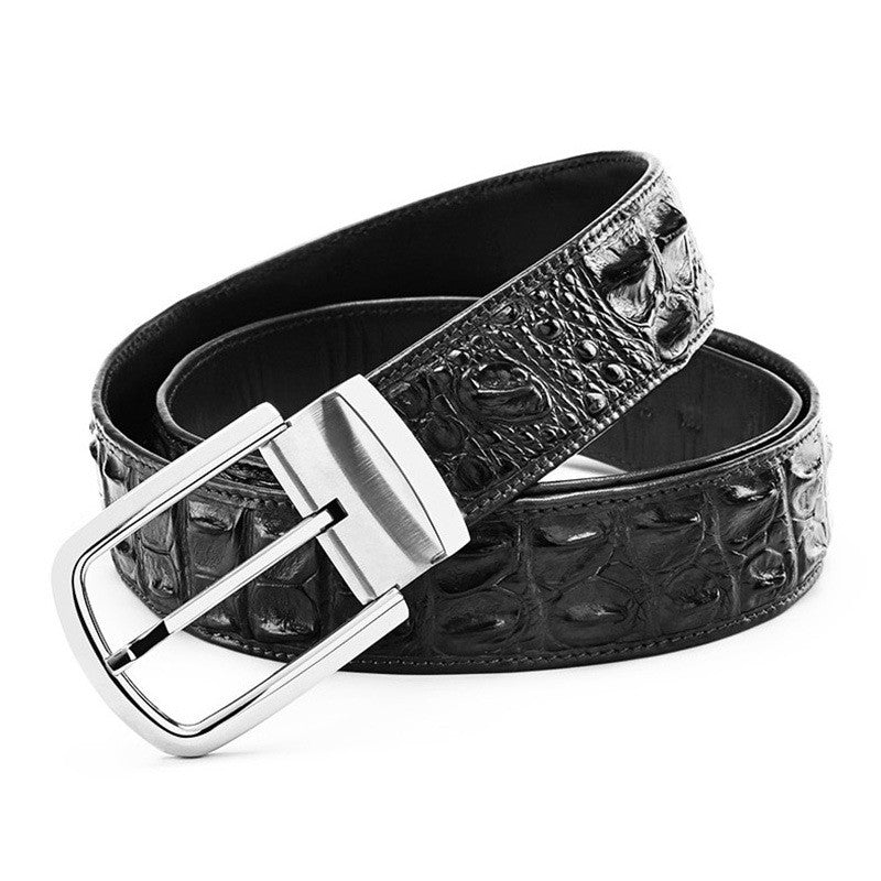 Men’s Business Casual Leather Belt | Classic Zinc Alloy Pin Buckle Waist Strap | Premium Formal Dress Belt for Men | Versatile Professional Accessory