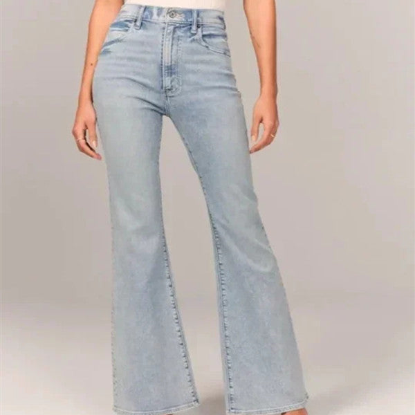 Women’s Fashion Casual Solid Color Jeans | High-Sense Professional Denim Trousers | Trendy Minimalist Sleek Straight-Leg Jeans | Luxury-Label Statuesque Radiant Apparel | 2026 High-Fashion Emerald-Luxe Essential