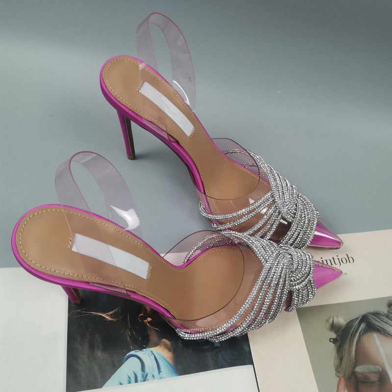 Women’s Rhinestone Film Single Shoes | High-Sense European Style Pointed Flats | Trendy Minimalist Western Sparkle Shoes | Luxury-Label Reflective Party Shoes | 2026 High-Fashion Statuesque Shimmer Footwear