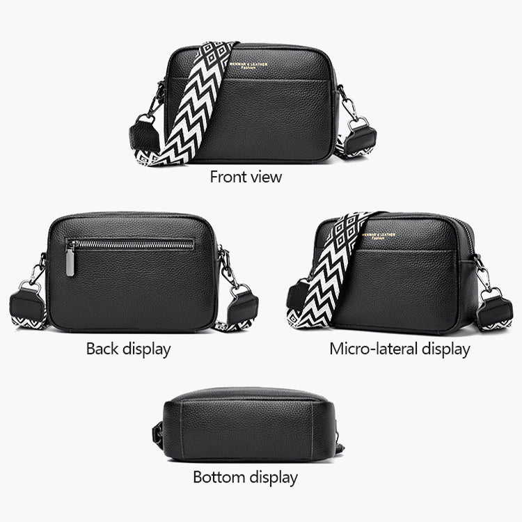 Rhombus Embroidered Crossbody Bag | Fashion Small Square Shoulder Bag for Women | Trendy Wide Strap Camera Bag | Elegant Embroidered Lattice Messenger Purse
