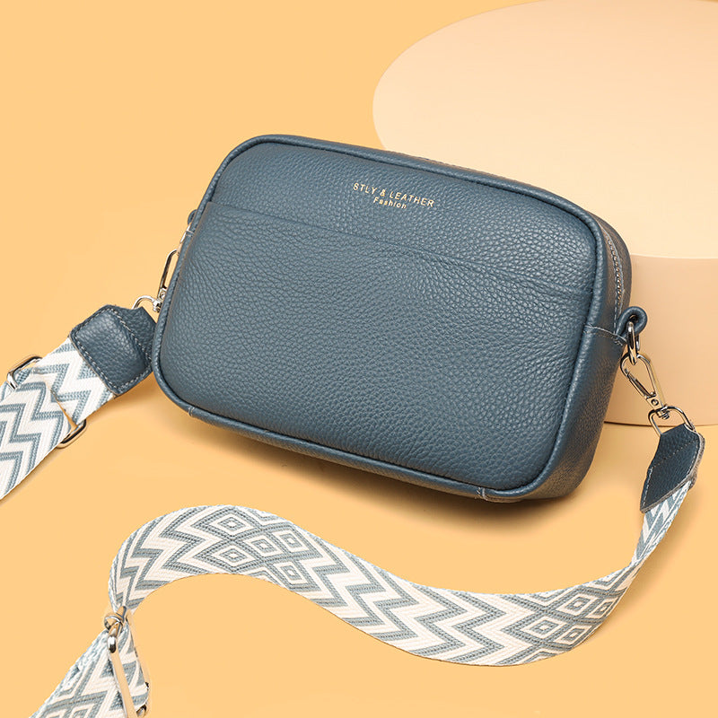 Rhombus Embroidered Crossbody Bag | Fashion Small Square Shoulder Bag for Women | Trendy Wide Strap Camera Bag | Elegant Embroidered Lattice Messenger Purse
