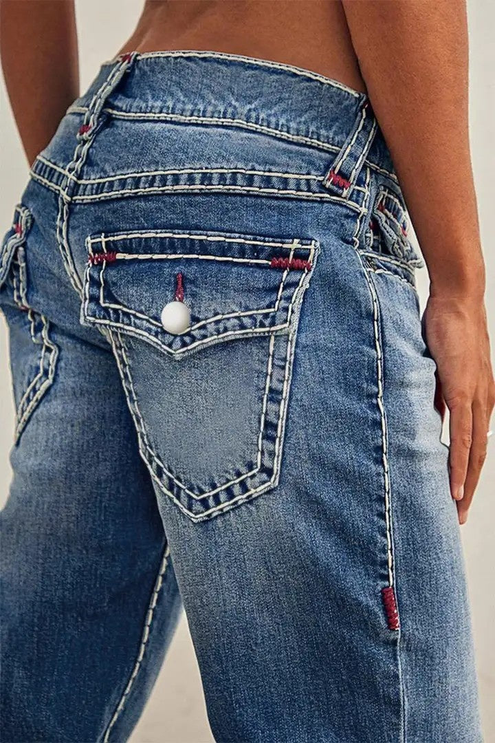 casual straight leg jeans
