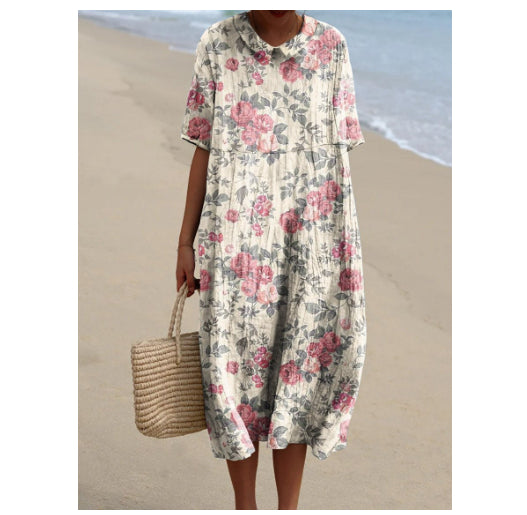 Women’s Fashionable Digital Print Shirt Dress | Elegant Button-Down Maxi Dress | Modern Long Sleeve Patterned Shirt Gown | Artistic Casual Wear Dress for Women | 2026 Trendy Streetwear