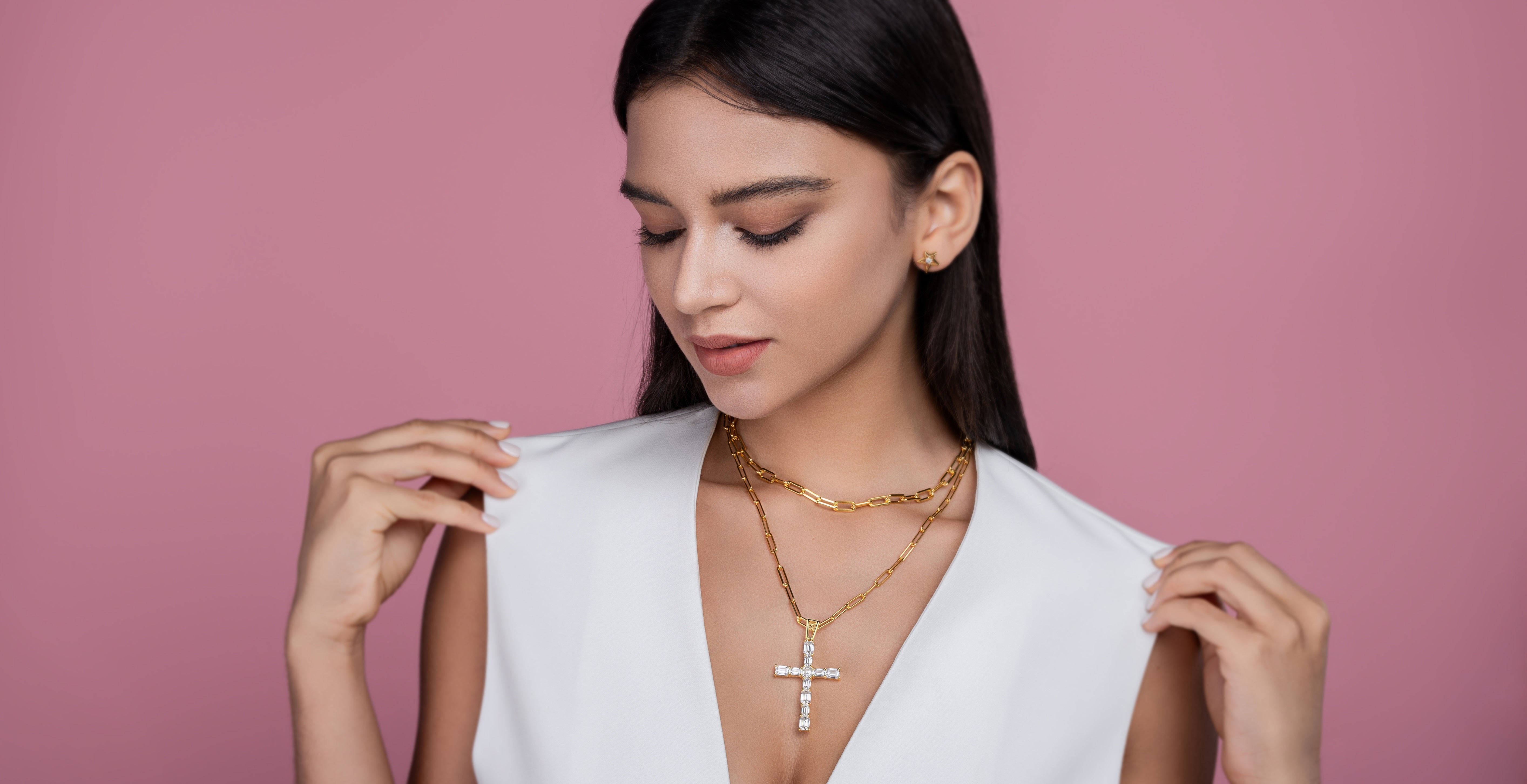Top Quality Moissanite Pendant Necklace | S925 Sterling Silver Gold Plated Collar Chain | Luxurious Minimalist Jewelry for Women | Sparkling Solitaire Moissanite Neckpiece