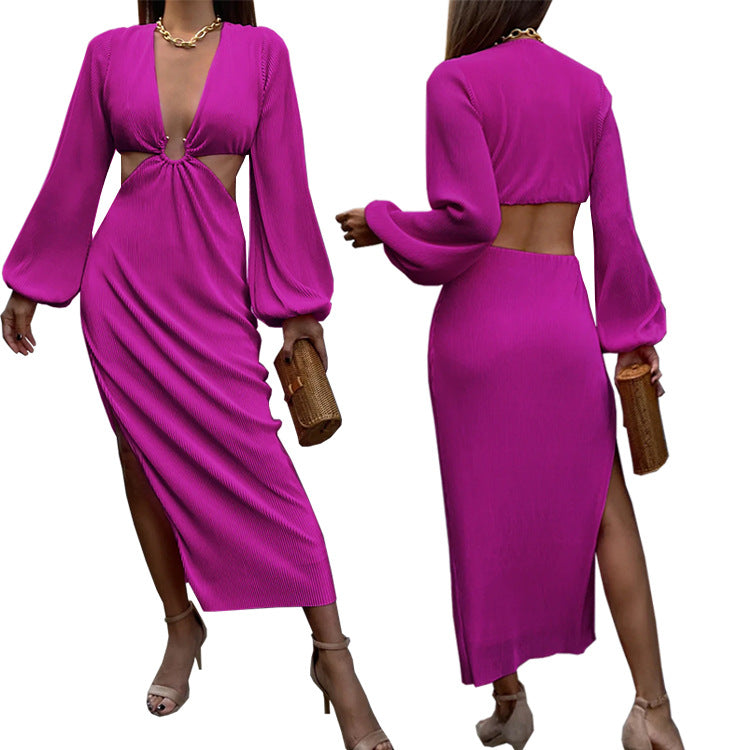 Women’s Autumn Pressed Pleated Waistless Dress | High-Sense Avant-Garde Evening Gown | Trendy Minimalist Artistic Silhouette Dress | Luxury-Label Statuesque Casual-Luxe Wear | 2026 High-Fashion Radiant Autumn Essential