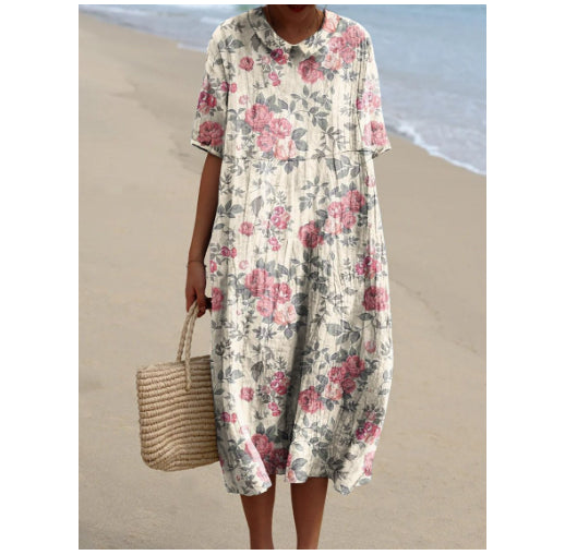 Women’s Fashionable Digital Print Shirt Dress | Elegant Button-Down Maxi Dress | Modern Long Sleeve Patterned Shirt Gown | Artistic Casual Wear Dress for Women | 2026 Trendy Streetwear