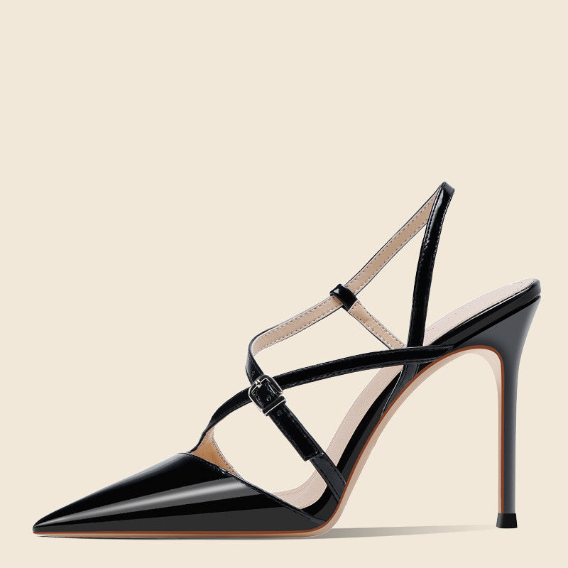 Women’s One-Word Strap High Heel Sandals | Elegant Single Strap Stiletto Heels | Minimalist Open-Toe Evening Sandals | High-Sense Classic Party Heels | 2026 Trendy Occasion Footwear