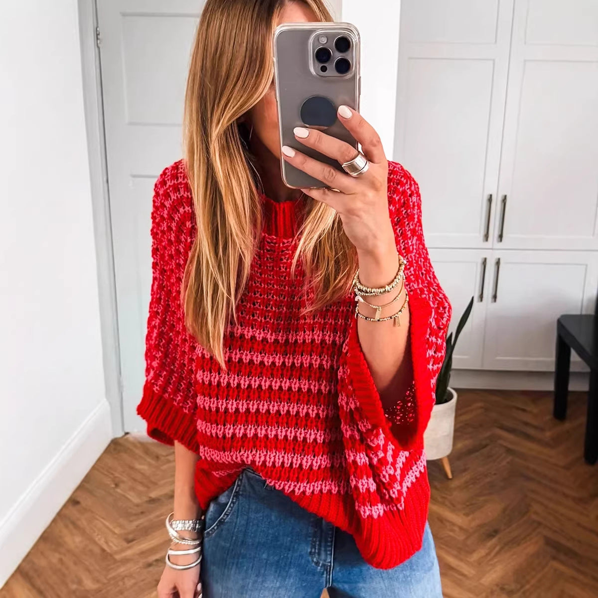 Women’s Relaxed Fit Crew Neck Sweater | Stylish Versatile Knitted Pullover | Casual Soft-Touch Daily Sweater | Modern Minimalist Long-Sleeve Top for Women | 2026 Winter Essentials Knitwear