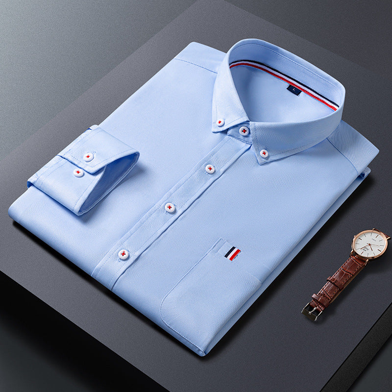 Men's Premium Business Casual Dress Shirt | Fashionable Slim Fit Long Sleeve Men's Clothes | Wrinkle-Resistant Daily Wear Shirt for Men