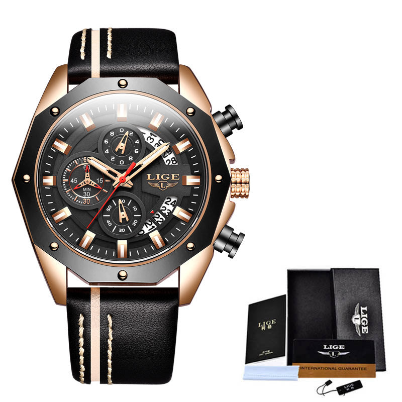 Luxury Men's Sport Chronograph Watch | Premium Silicone Strap Waterproof Wristwatch | Top Brand Luxury Quartz Date Clock | High-Performance Tactical Sport Watch for Men